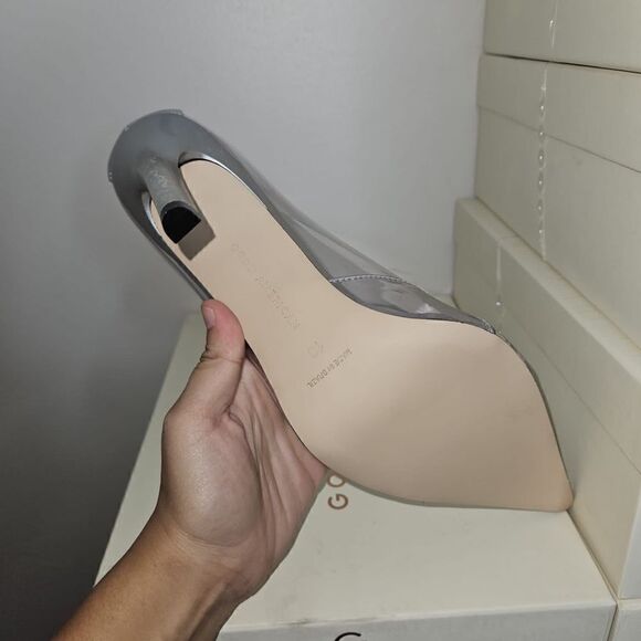NEW GOOD AMERICAN CINDER-F*CKING-RELLA PUMP in Glass - Picture 12 of 12